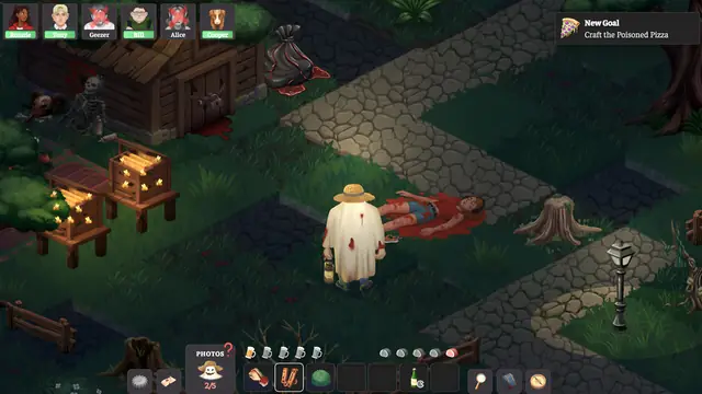 Crafting and inventory management in Five Mysterious Murders